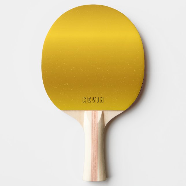 Bild des Tischtennispaddels mit metallischem goldf Tischtennis Schläger (Vorderseite)