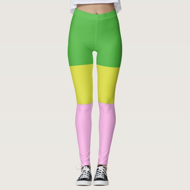 Bild drei Farben Kunst Leggings (Vorderseite)