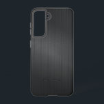 Bild einer grauen Aluminiumstruktur Samsung Galaxy Hülle<br><div class="desc">Bild einer dunkelgrauen,  gebürsteten Aluminium-Metallic-Textur. Einfaches und elegantes Design. Verfügbar auf anderen Produkten. Optionale Bezeichnung/ Monogramm.</div>