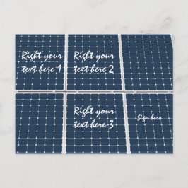 Bild eines solaren Powers lustig Postkarte