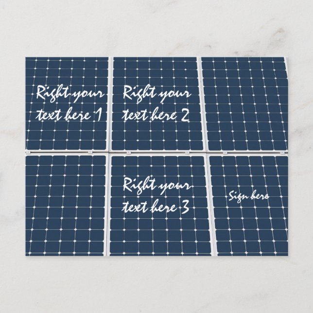 Bild eines solaren Powers lustig Postkarte (Vorderseite)