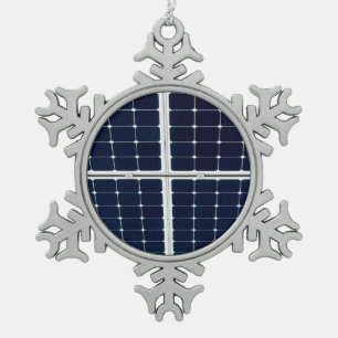 Bild eines solaren Powers lustig Schneeflocken Zinn-Ornament