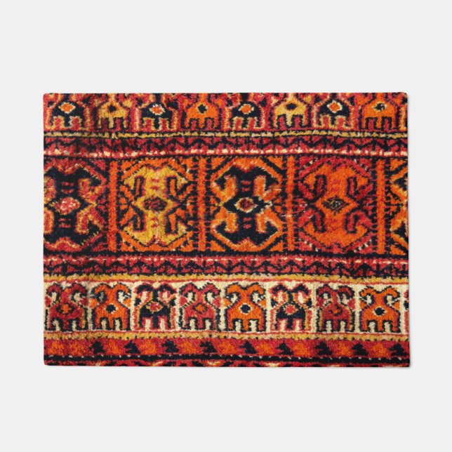 Bild eines Vintagen Teppichs. Fluffy Textur Fußmatte (Vorderseite)