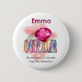 Bild-Entwurf und Bedeutung Oktobers Birthstone Button