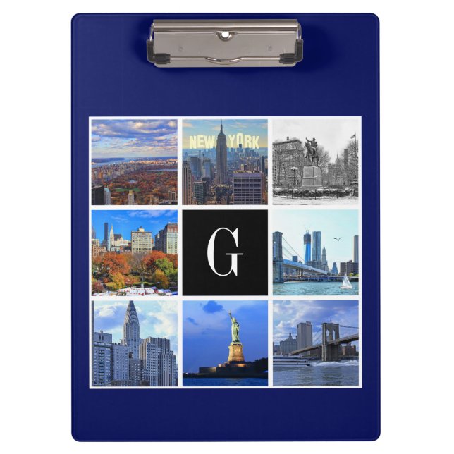 Bild-Foto-Collage New York Cityskyline-8 Klemmbrett (Vorderseite)