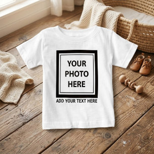 Bild Foto & Text hochladen – Anpassen Baby T-shirt