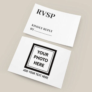 Bild Foto & Text hochladen – Anpassen RSVP Karte