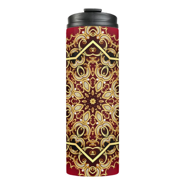 Bild Hintergrund mit Perle und Gold( Thermosbecher (Vorderseite)