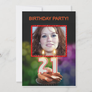 Bild hinzufügen, 21. Geburtstag Party Einladung