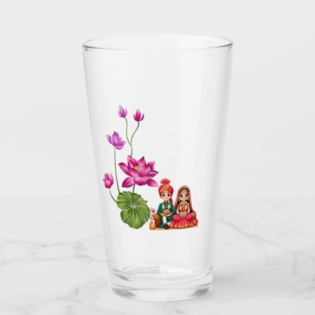 Bild Lotus, Braut und Bräutigam Glas (Vorderseite)