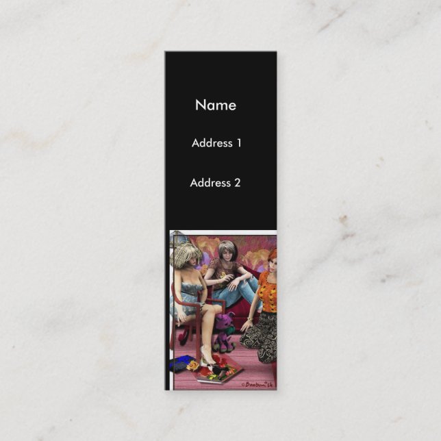 Bild mit der Trompete Mini Visitenkarte (Vorderseite)