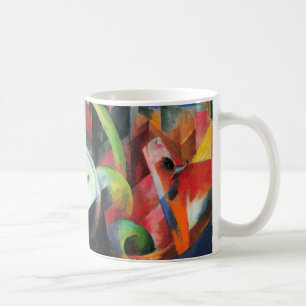 Bild mit Rindern von Franz Marc, Vintage Art Kaffeetasse