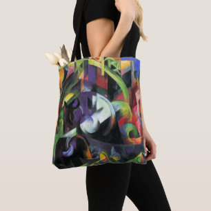 Bild mit Rindern von Franz Marc, Vintage Art Tasche