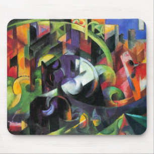 Bild mit Rindern von Franz Marc, Vintage-Kunst Mousepad