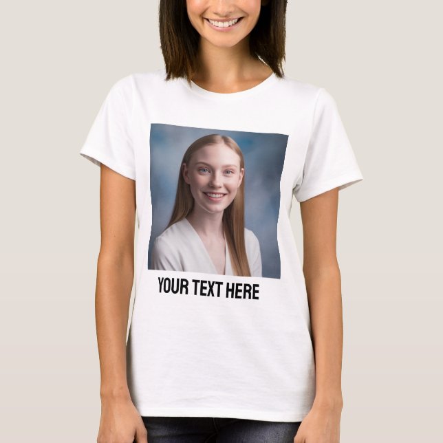 Bild nach Maß Personalisiert hochladen T-Shirt (Vorderseite)