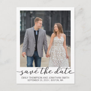 Bild Save the Date Postkarte, Foto mit Grenze Postkarte