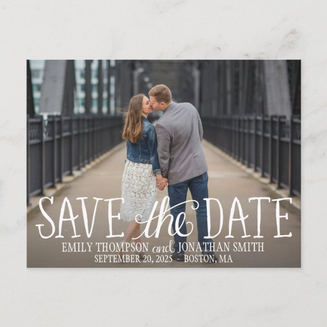 Bild Save the Date Postkarte, Horizontales Bild Postkarte (Vorderseite)