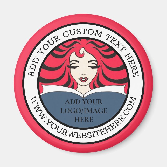 Bild und Text Ihres Round-Business-Logos Magnet (Vorne)