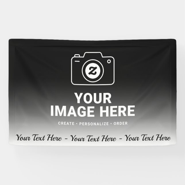 Bild und Text mit Farbverlauf Banner (Horizontal)