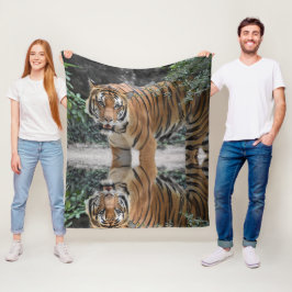 Bild vom benutzerdefinierten Tiger-Mirror-Typ star Fleecedecke