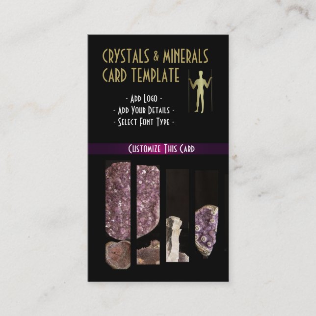 Bild von Amethyst & Gemstone Mineralien Visitenkarte (Vorderseite)