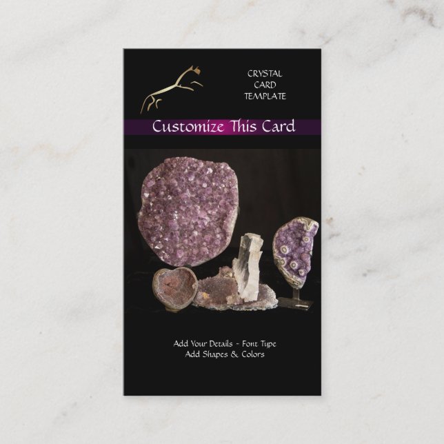 Bild von Amethyst & Gemstone Mineralien Visitenkarte (Vorderseite)