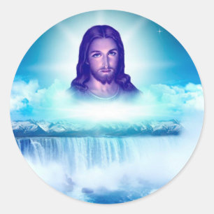 bild von Jesus Runder Aufkleber
