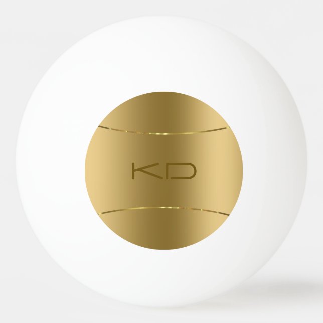Bild von metallischem Gold - rostfreier Stahlschau Tischtennisball (Vorderseite)