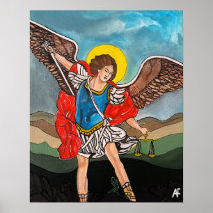 Bild von Saint Michael dem Erzengel von Alfred Fox Poster
