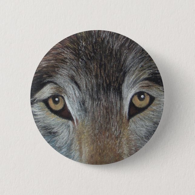 Bild von Seelenwölfen Augen Wildtiere Button (Vorderseite)