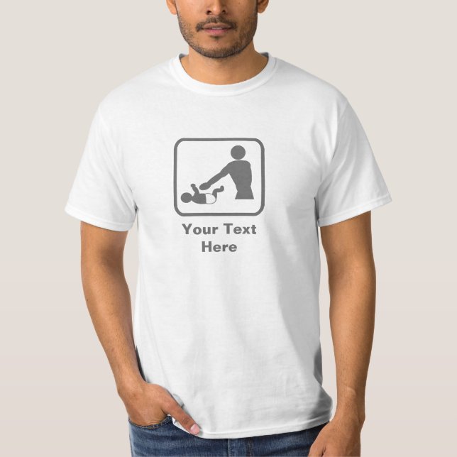 Bild zum Ändern des Babys (graues Logo) — Anpassba T-Shirt (Vorderseite)