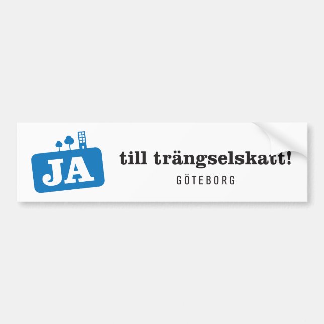 Bildekal - Ja till trängselskatt Autoaufkleber (Vorne)