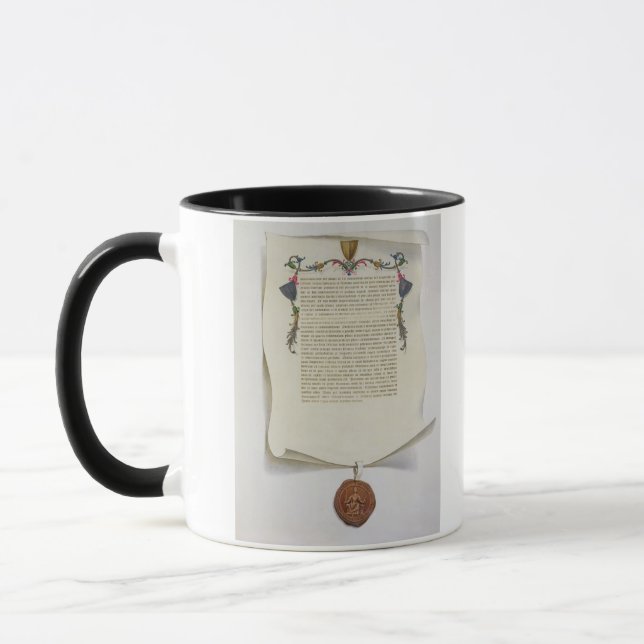 Bilden Sie Ausgabe der Magna Carta, erste publis Tasse (Links)