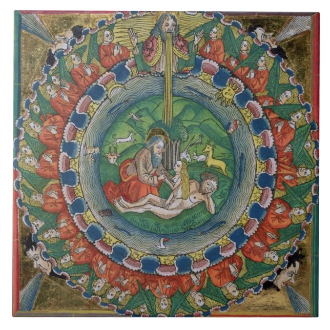 Bilden Sie Kopie des Genese-2:22 Gott geschaffenes Fliese (Vorderseite)