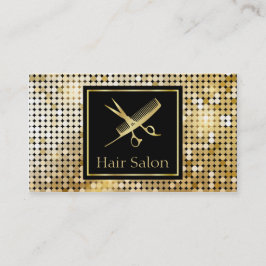 Bilden Sie Künstler-Haar-Salon-Funky GoldGlitzer Visitenkarte