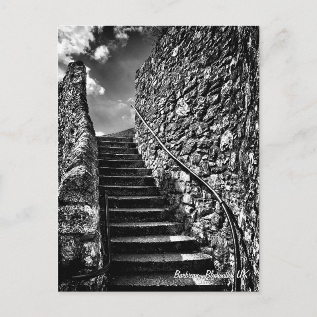 Bildende Kunst, Barbican Steps, Plymouth Postkarte (Vorderseite)