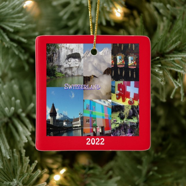 Bilder aus der Schweiz Keramikornament (Baum)