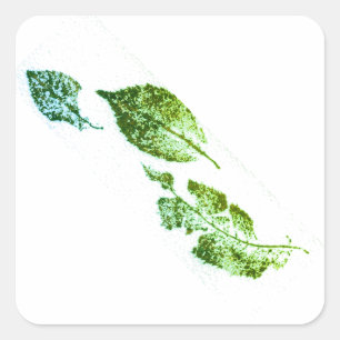 Bilder aus direkter Natur-Blatt-Aufkleber Quadratischer Aufkleber