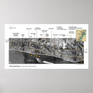 Bilder der Schlacht von Stalingrad im Zweiten Welt Poster
