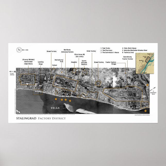 Bilder der Schlacht von Stalingrad im Zweiten Welt Poster (Vorne)