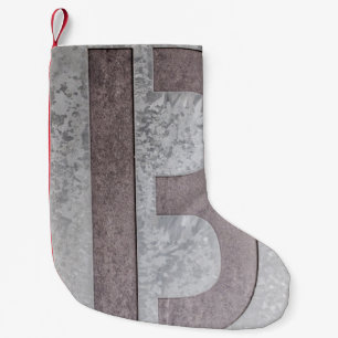 Bilder mit braunem und grauem Buchstaben B Kleiner Weihnachtsstrumpf