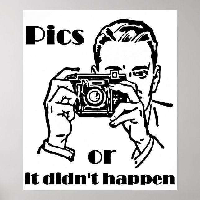 Bilder, oder es ist nicht passiert Retro Poster (Vorne)