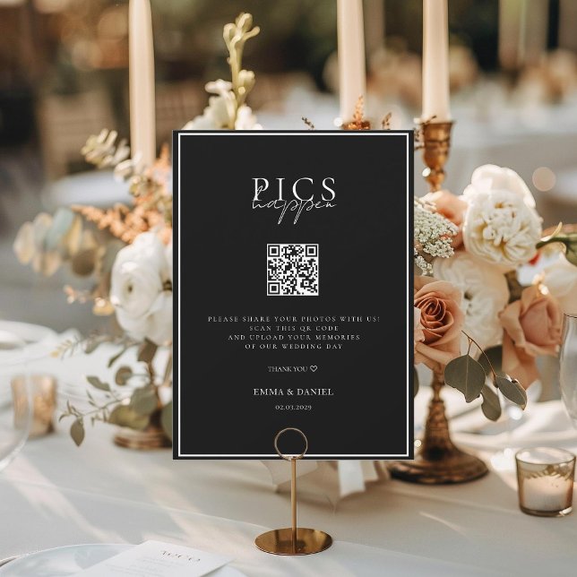 BILDER PASSIEREN! QR Code Black Wedding Galery (Von Creator hochgeladen)
