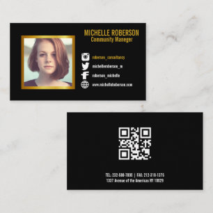 Bilder Social Media Icons Qr-Code oder Logo Visitenkarte