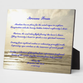 Bilder von der Poesie Plaque Fotoplatte