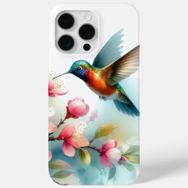 Bilder von Floral/Frühjahr-Kolibris Case-Mate iPhone Hülle (Rückseite)