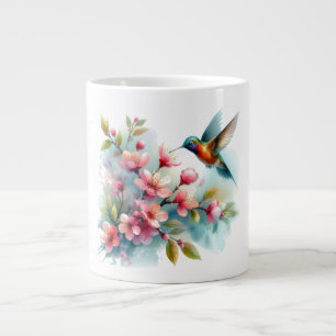 Bilder von Floral/Frühjahr-Kolibris Jumbo-Tasse
