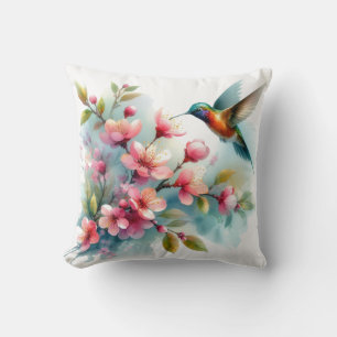 Bilder von Floral/Frühjahr-Kolibris Kissen