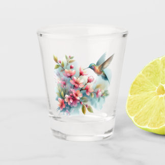 Bilder von Floral/Frühjahr-Kolibris Schnapsglas