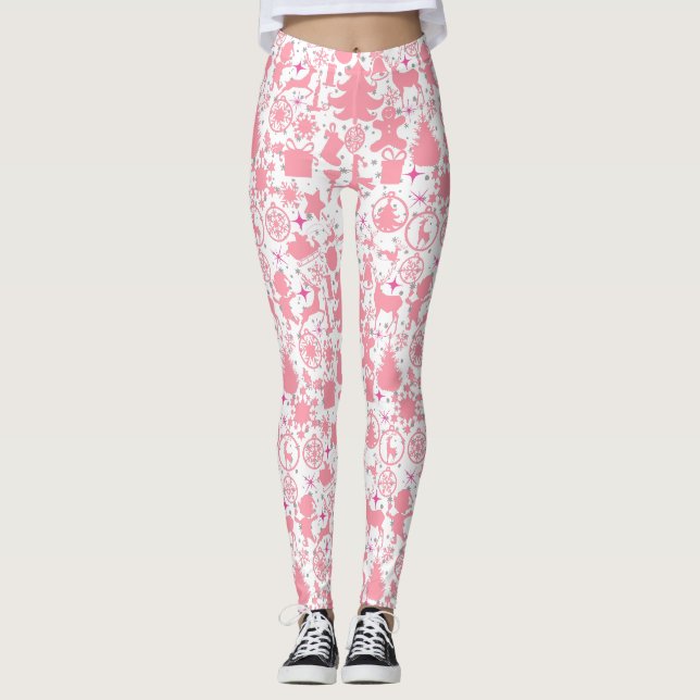 Bilder von Weihnachten in Rosa Leggings (Vorderseite)